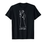 Star Wars Princess Leia I Love You Couples Valentine’s Day T-Shirt