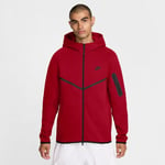 Nike Luvtröja Tech Fleece 24 FZ Vindjacka - Röd/Svart, storlek Medium