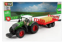 BURAGO BU31674 Fendt - Vario 1050 Tractor With Trailer 2016 - Vert Red - 1/50