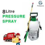 Garden Pressure Sprayer Chemical Weed Killer Portable Water Bottle Pump 8 Litre