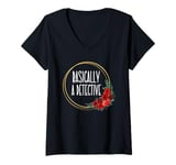 Womens True Crime Lover Murder Shows Basically A Detective V-Neck T-Shirt