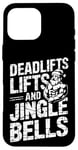 iPhone 16 Pro Max Funny Deadlifts and Jingle Bells Santa Claus Gym Fitness Pun Case