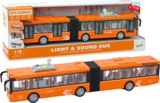 Leantoys Ledad Stadsbuss 1:16 Drive Lights Sounds Drive Orange