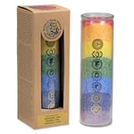 Chakra Candle 7 Chakras With Essential Oils -- 21X6.5 Cm