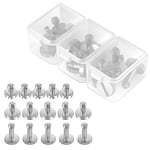 NEEWER Lot de 15 vis 1/4" avec Boîte de Rangement,3 Tailles en Acier Inoxydable 1/4"-20 Kit de Vis à Fente pour Caméra, Vis de Trépied ou de Montage à Dégagement Rapide,pour Un Usage Prolongé,UA026