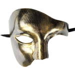 (Svart Guld) Vintage Maskerad Mask Phantom of the Opera Ett Öga