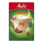 Melitta Kaffefilter 1x6 Ubleget pakke med 40 stk.