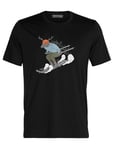 Icebreaker Tech Lite II SS Tee Ski Rider, t-skjorte i ull herre Black 0A59J1-0011 S 2021