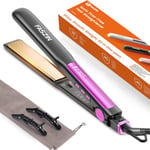 Faszin Ionic Hair Straighteners, 20S Fast Heat Up Flat Iron, Titanium Plate for Smooth Shiny Results, Clear LCD Display, 2 in 1 Hair Straightener