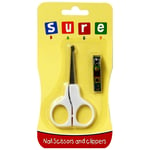 Sure Baby Childrens Round Tip Safety Manicure Nail Scissors and Clipper Set