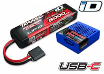 Traxxas 2985-3S Laddare USB-C och 3S 11,1v 5000mAh LiPo Batteri Combo