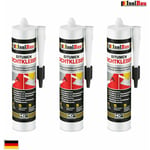 Isolbau - Colle au bitume 3 x 310 ml Mastic d'étanchéité pour toiture Mastic d'étanchéité au bitume Colle pour bardeaux