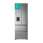 Hisense RF632N4WIE Réfrigérateur congélateur à porte française, NoFrostPlus, compresseur inverter, distributeur d'eau, CrispZone, 200 cm, partie réfrigérateur 336 l, partie congélateur 149 l, 38 dB,