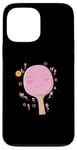 Coque pour iPhone 13 Pro Max Truelle de ping-pong rose tennis de table fille femme