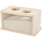 Trixie Sand Bath, Mice/Hamsters, Wood Brown 20 x 12 x 12 cm