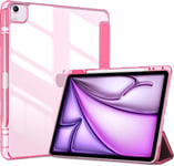 Procase Coque Pour Ipad Air 13 Pouces (M2) En 2024, Nouvel ¿¿Tui Am¿¿Lior¿¿ Avec Porte-Stylet Pour Ipad Air 6¿¿Me G¿¿N¿¿Ration, Housse De Protection Anti-Chute -Rose Past¿¿Que