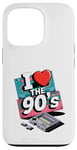 Coque pour iPhone 13 Pro I Love The 90's Cassette Player Music Tape Recorder