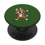 Personnages amusants de Noël avec renne pour adulte PopSockets PopGrip Adhésif