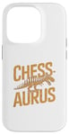 Coque pour iPhone 14 Pro Chessaurus Jeu d'échecs amusant Dinosaure T-Rex Joueur d'échecs