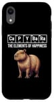 iPhone XR Capybara The Elements Of Happiness Periodic Table Chemistry Case