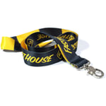 Nyckelband fasthouse - Lanyard svart gul