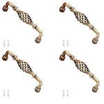 Lxoraziy 4 Pieces Vintage Style Handles, Bird Cage Drawer Handle, Metal Bird Cage Furniture Door Pull Handles with Screw, for Drawer, Door, Cupboards, Bathroom, Kitchen, Hotel Decoration