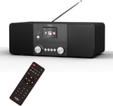 XORO HMT 620 - Radio Internet stéréo Tout-en-Un avec Lecteur CD, Radio Dab+/FM, Wi-FI, Bluetooth, Spotify Connect, Lecteur MP3 USB, Streaming en réseau, contrôle par Application - Noir