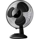 Ventilateur de table - TAURUS - Noir - 40cm - 3 vitesses - Oscillation