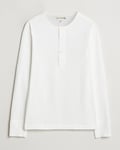 Merz b. Schwanen Classic Organic Cotton Henley Sweater White