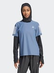 adidas Womens Running Own The Run T-shirt - Navy, Navy, Size Xs, Women