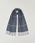 Piacenza Cashmere Cashmere/Silk Overcheck Scarf Dark Blue