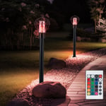 Lumière de Plancher Extérieur Lampe Itinéraires Jardin Dimmable LED H 100cm 2er