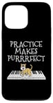 Coque pour iPhone 13 Pro Max Chat piano, pianiste, professeur de piano