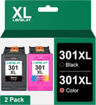 301 Xl Cartouche D'Encre Remplacement Pour 301 Xl Noir Et Couleur Cartouche Pour Envy 4500 4502 5530 Pour Deskjet 2540 3050 Pour Officejet 4630 (1 Noir 1 Couleur)