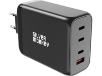 Silver Monkey Lader Gan Lader Silver Monkey Sma153 200W 3Xusb-C Pd Usb-A Qc 3.0 - Svart