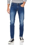 REPLAY Men's Anbass Powerstretch Denim Jeans, 0072 Dark Blue, 34W / 32L