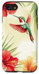 Coque pour iPhone SE (2020) / 7 / 8 Colibri Tropical Fleurs Florales Nature Été