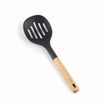 Lacor - 68283 - Écumeur nordique, Écumeurs de cuisine, Ustensiles de cuisine, Tête en nylon, Sans BPA, Antiadhésif, Poignée ergonomique en bois de hêtre, Longueur 34,3 cm