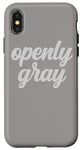 Coque pour iPhone X/XS Cheveux gris gris argenté pour vieillissement