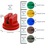 24 st 110 Graders Plastspruta Munstycken för Jordbruk Skogsbruk