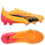 PUMA Ultra Ultimate Fg/ag Forever Faster - Sun Stream/svart/rosa Dam, storlek 41