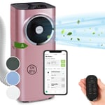 Portable Air Conditioner Cooler Dehumidifier 12000 BTU App Remote 1308W Rosegold