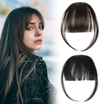 Clip in Fringe, Clip in Bangs for Women Hårförlängning med tempel Hårstycken, Mode Wispy Bangs Fringe Air Bangs Clip för dagligt bruk Y7LHJFP