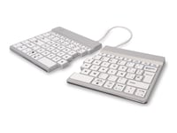 R-Go Ergonomic Keyboard Split Break - Version 2 - Tangentbord - Med Integrerad Bromsindikator - Compact - Med Magnet Attachment, Led Indicator - Trådlös - Bluetooth 5.0 - Qwerty - Italiensk - Vit