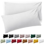 Blumtal Taie Oreiller 40x60 Lot de 2 - Housse de Coussin Microfibre - Taies d'oreillers avec Fermeture éclair, certifiée Oeko-Tex, Extra Douce et Lavable - Blanc