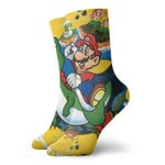 LREFON Chaussettes de Compression Su-per Mario Socks Crew Drôle Casual Unisexe Impression Cheville Sport Sock