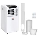 HOMCOM 10000 BTU Mobile Portable Air Conditioner Room Ac Unit w/ RC, White