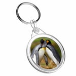 1 x Emperor Penguin Couple Love - Keyring IR02 Mum Dad Kids Birthday Gift #14579