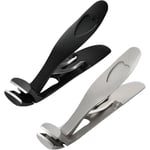 Nagelklippare för Tjocka Tånaglar, Ergonomiskt Vinklat Huvud Senior Tånagelklippare, Shirem Nagelklippare Black+Silver each 1pc