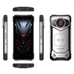 DOOGEE S200 Rugged -puhelin, 12 Gt + 256 Gt, sivusormenjälki, 6,72 tuuman Android 14 Dimensity 7050 Octa Core 2,6 GHz, Verkko: 5G, OTG, NFC (hopea)